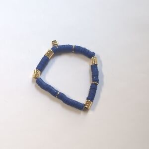 Pura Vida Blue and Gold Beaded‎ Bracelet
